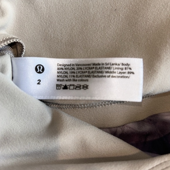 Lululemon align tank - size 2, purple tie dye, with padding, no signs of wear! - Picture 3 of 3